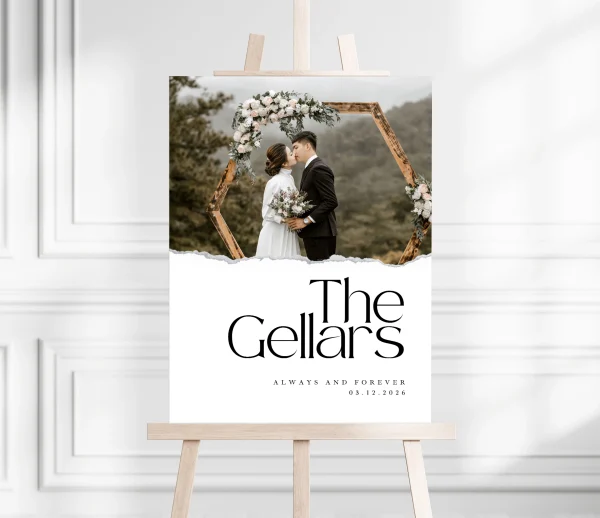 Modern Elegant Wedding Welcome Sign