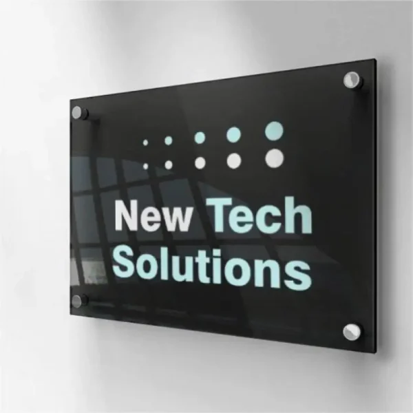 Black Acrylic Sign