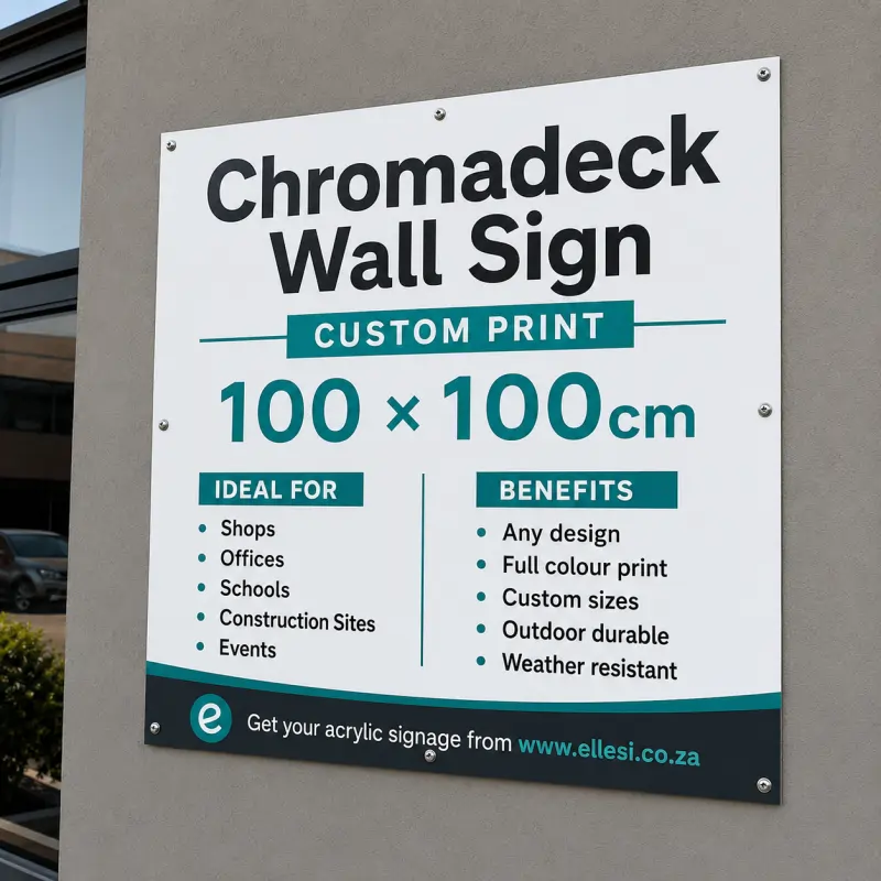 Chromadeck Wall Sign 100 × 100cm Chromadeck Wall Sign 100 × 100cm