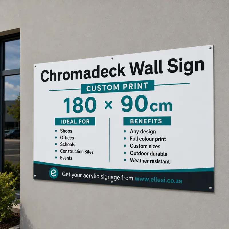 Chromadeck Wall Sign 180 × 90cm Chromadeck Wall Sign 180 × 90cm
