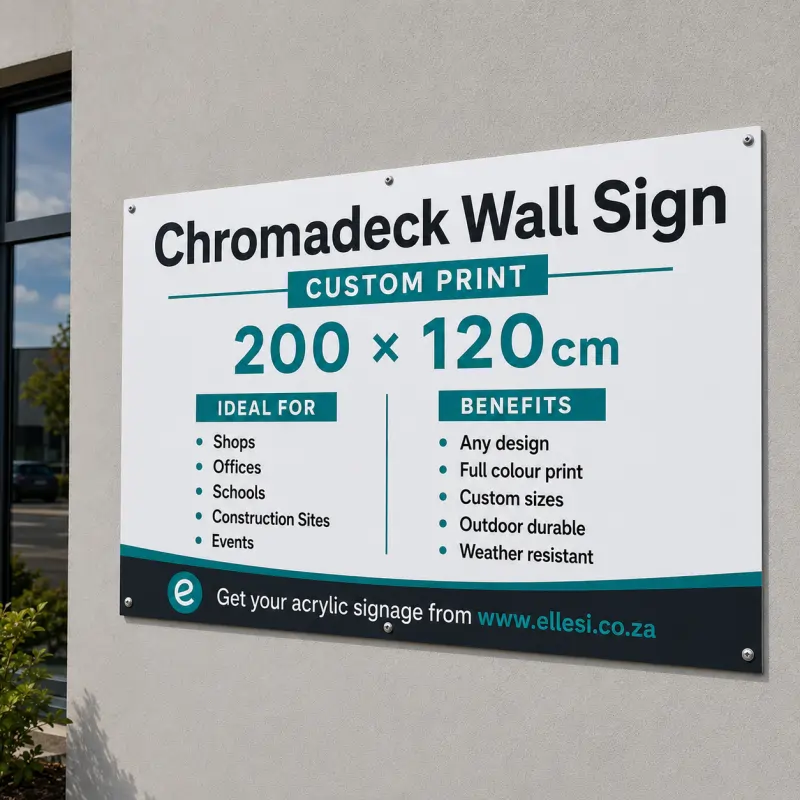 Chromadeck Wall Sign 200 × 120cm Chromadeck Wall Sign 200 × 120cm