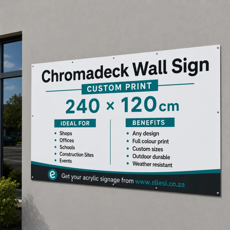 Chromadeck Wall Sign 240 × 120cm Chromadeck Wall Sign 240 × 120cm