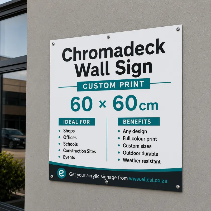 Chromadeck Wall Sign 60 × 60cm Chromadeck Wall Sign 60 × 60cm