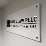 White Acrylic Sign