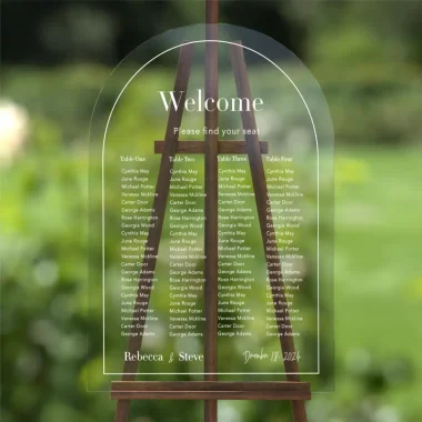 Acrylic Wedding Seating Charts