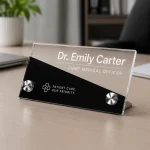 Acrylic Desk Name Plate with Standoffs