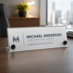Acrylic Desk Name Plate with Standoffs