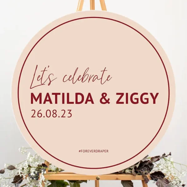 Circle Joy Wedding Sign