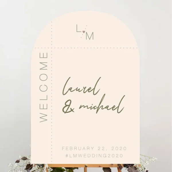 Modern Garden Arch Welcome Sign