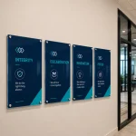 Acrylic Office Values Signs with Standoffs