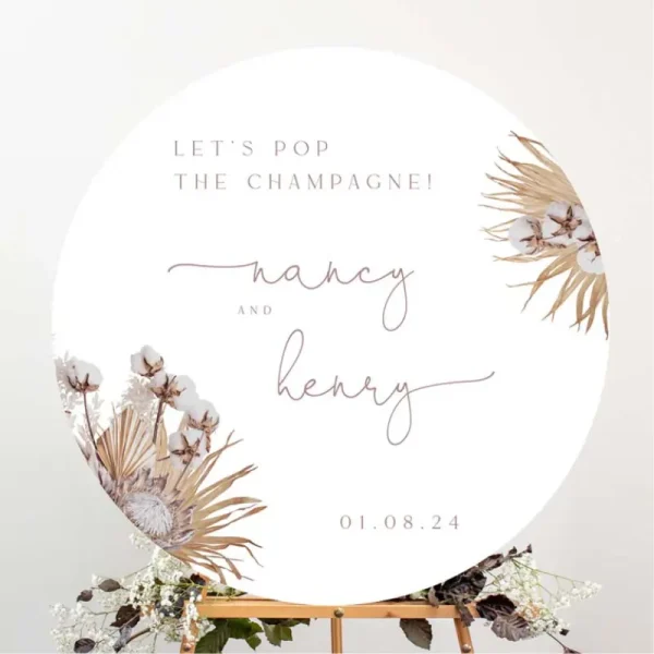 Love Garden Round Welcome Sign