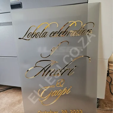 Frosted acrylic with cutout letters 4