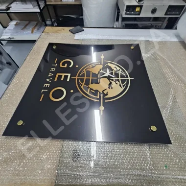 GEO acrylic sign