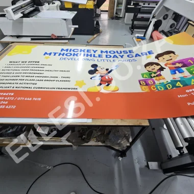 Michey Mouse Mthokuhle Day Care Sign