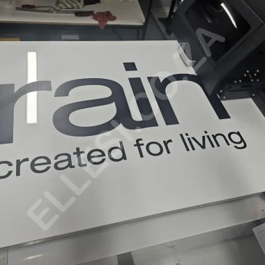 Rain white acrylic UV print 2