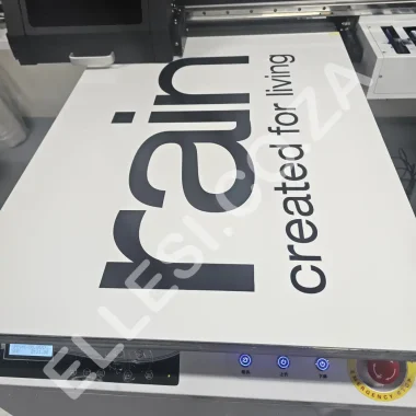 Rain white acrylic UV print