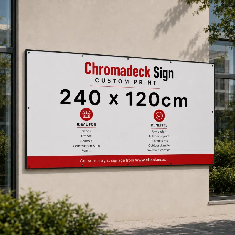 Chromadeck Sign with Frame 240 × 120cm Chromadeck Sign with Frame 240 × 120cm