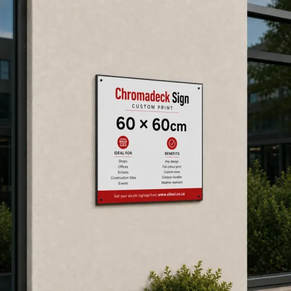 Chromadeck Sign with Frame 60 × 60cm