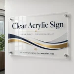 Clear Acrylic Sign with Standoffs