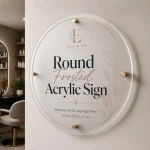 Round Acrylic Sign with Standoffs