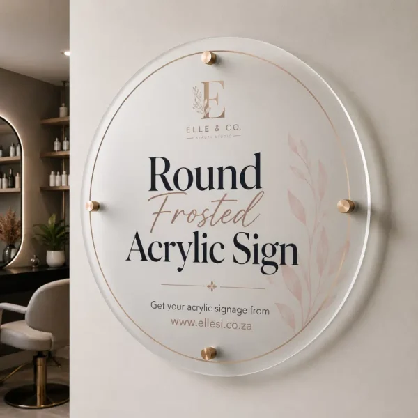 Round Acrylic Sign with Standoffs
